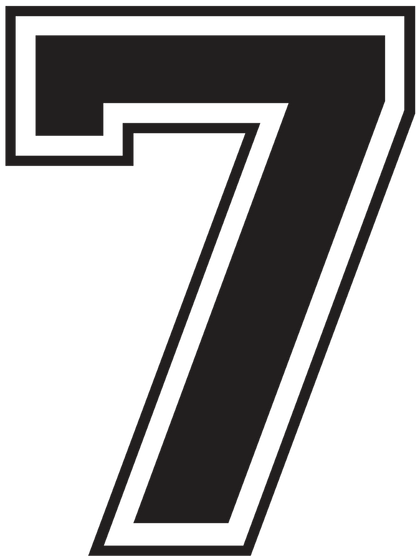 NUMBERS (Screenprint Transfer) 6.25" High