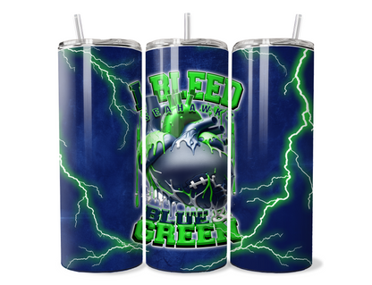 $2 Tuesday ONLY - I BLEED FOOTBALL SUBLIMATION TUMBLER WRAPS