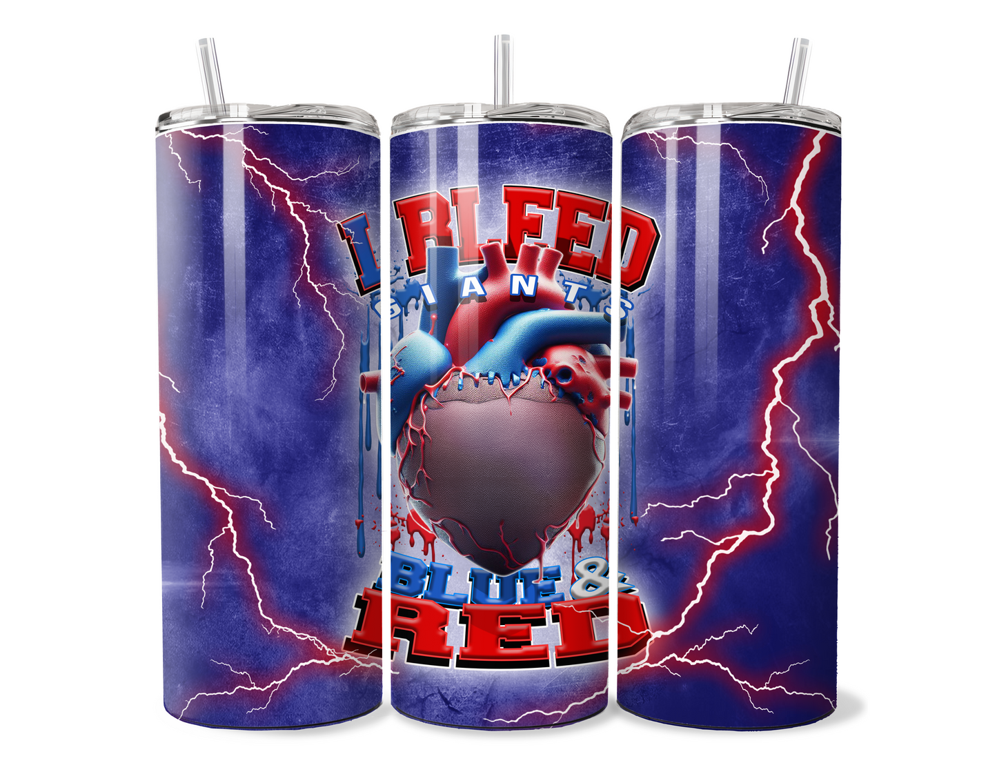 I BLEED FOOTBALL SUBLIMATION TUMBLER WRAPS  for 20oz Tumblers