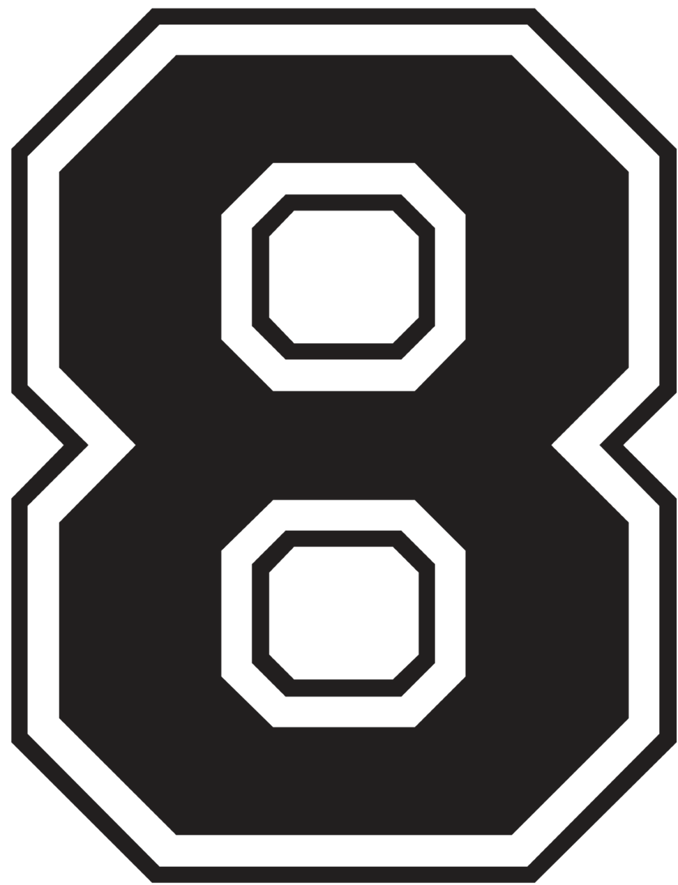 NUMBERS (Screenprint Transfer) 6.25" High