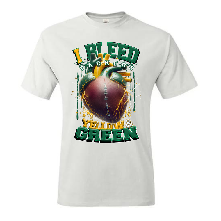 I Bleed PRO FOOTBALL T-SHIRT TRANSFERS (DTF or SUBLIMATION)