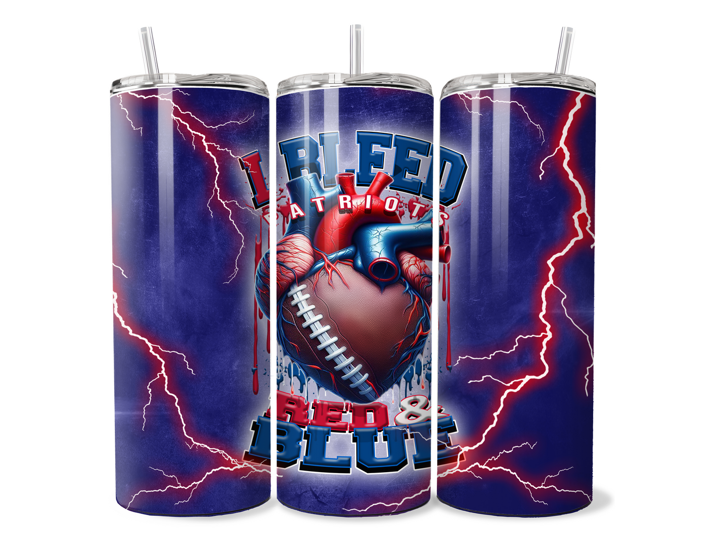 I BLEED FOOTBALL SUBLIMATION TUMBLER WRAPS  for 20oz Tumblers