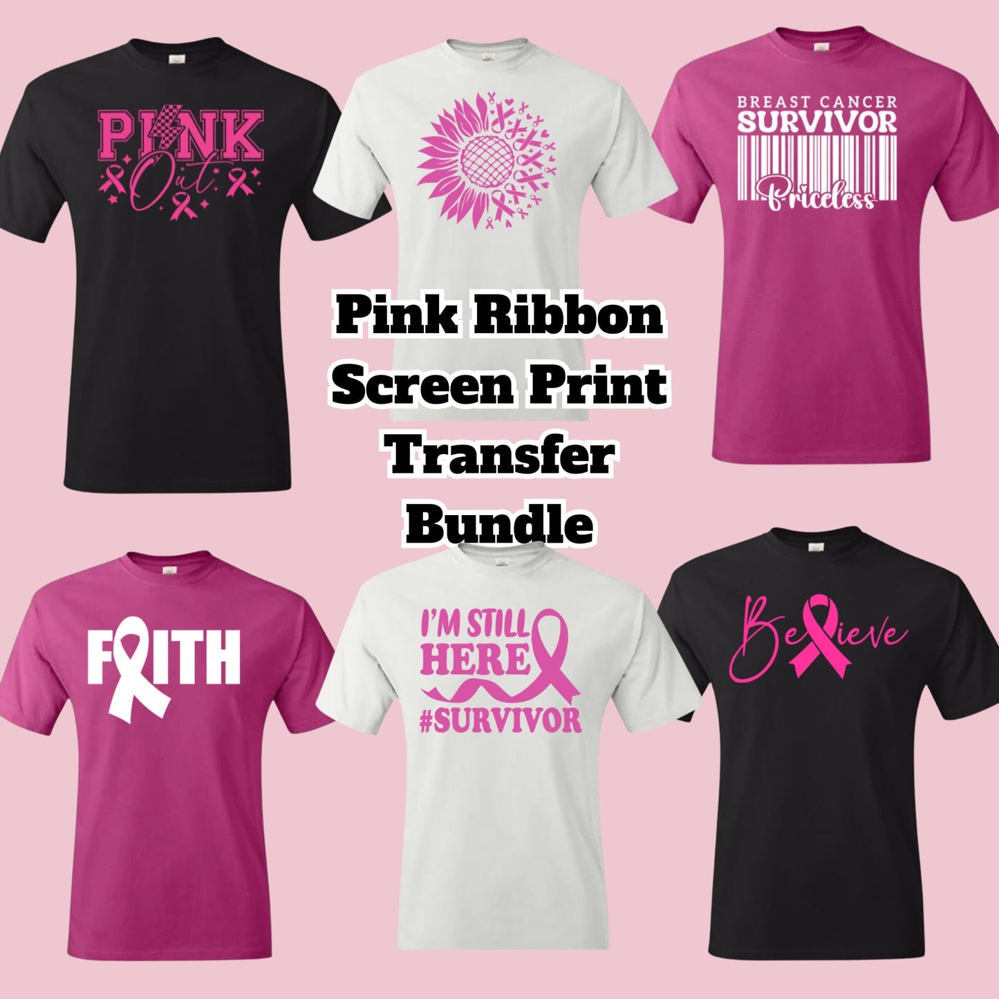 Breast Cancer Awareness Screen Print BUNDLE