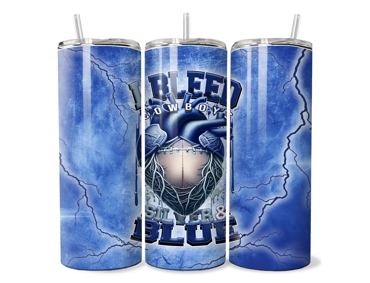 I BLEED FOOTBALL SUBLIMATION TUMBLER WRAPS  for 20oz Tumblers