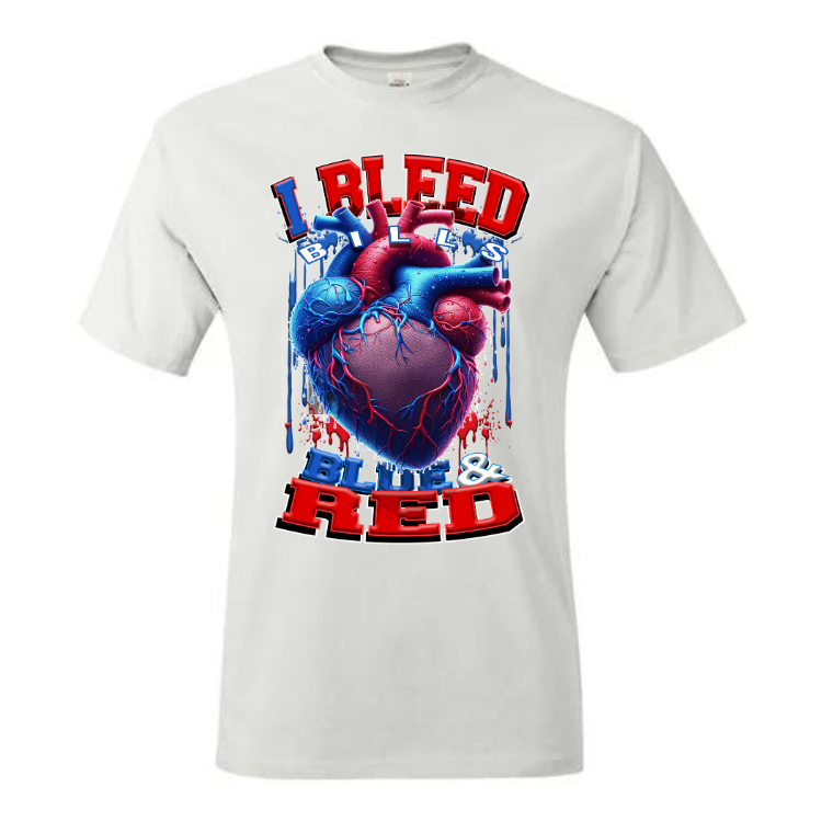 I Bleed PRO FOOTBALL T-SHIRT TRANSFERS (DTF or SUBLIMATION)