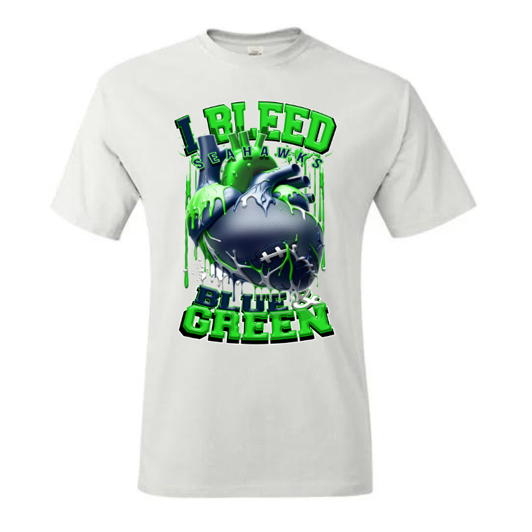 I Bleed PRO FOOTBALL T-SHIRT TRANSFERS (DTF or SUBLIMATION)