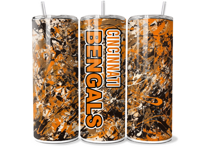 SPLATTAFLAGE FOOTBALL SUBLIMATION TUMBLER WRAPS For 20oz Tumblers