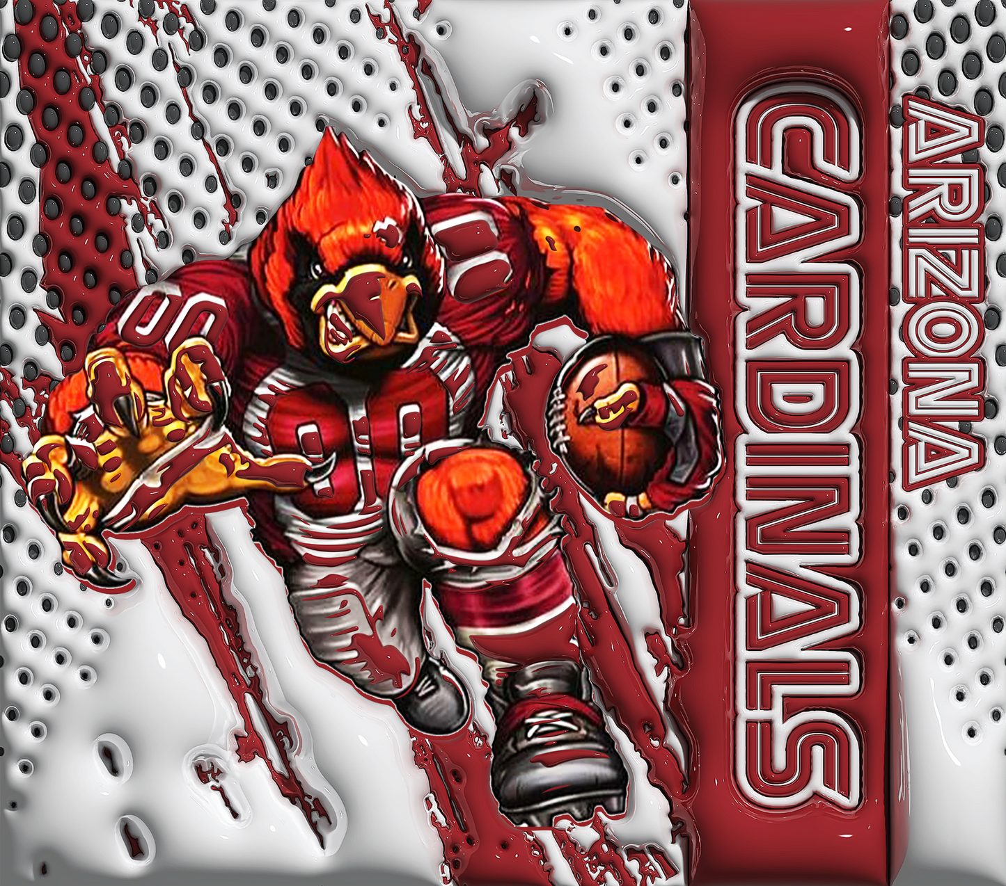 PRE-MADE ADHESIVE TRAY TABLE PRINTS (20" X 15.25") - FOOTBALL (3D MASCOT)