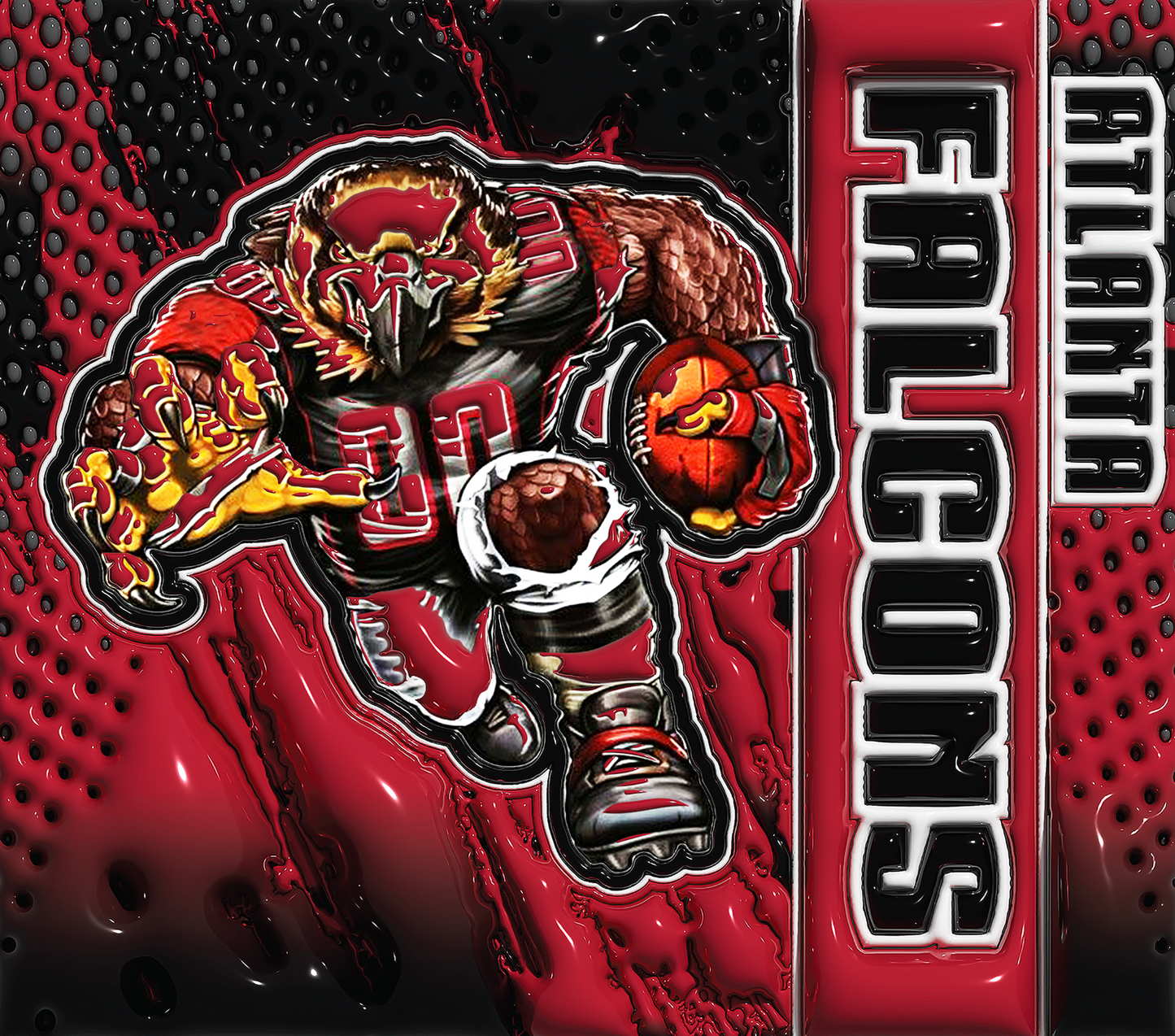 PRE-MADE ADHESIVE TRAY TABLE PRINTS (20" X 15.25") - FOOTBALL (3D MASCOT)