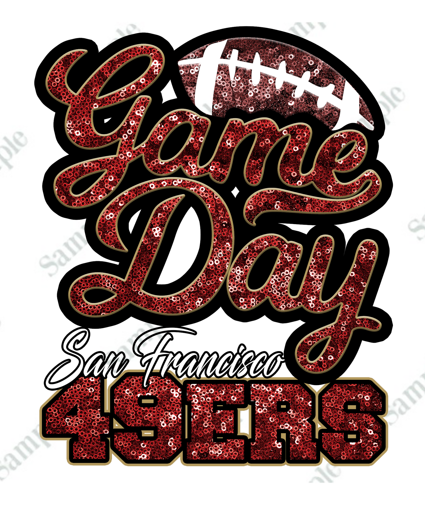 Game Day FOOTBALL T-SHIRT TRANSFERS (DTF or SUBLIMATION)