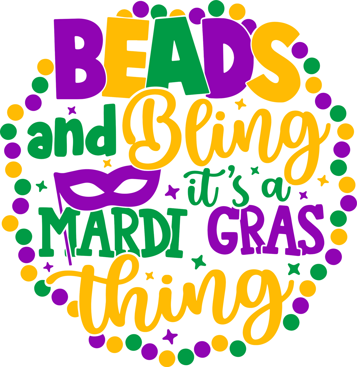 $2 Tuesday ONLY - Mardi Gras Sublimation Transfers