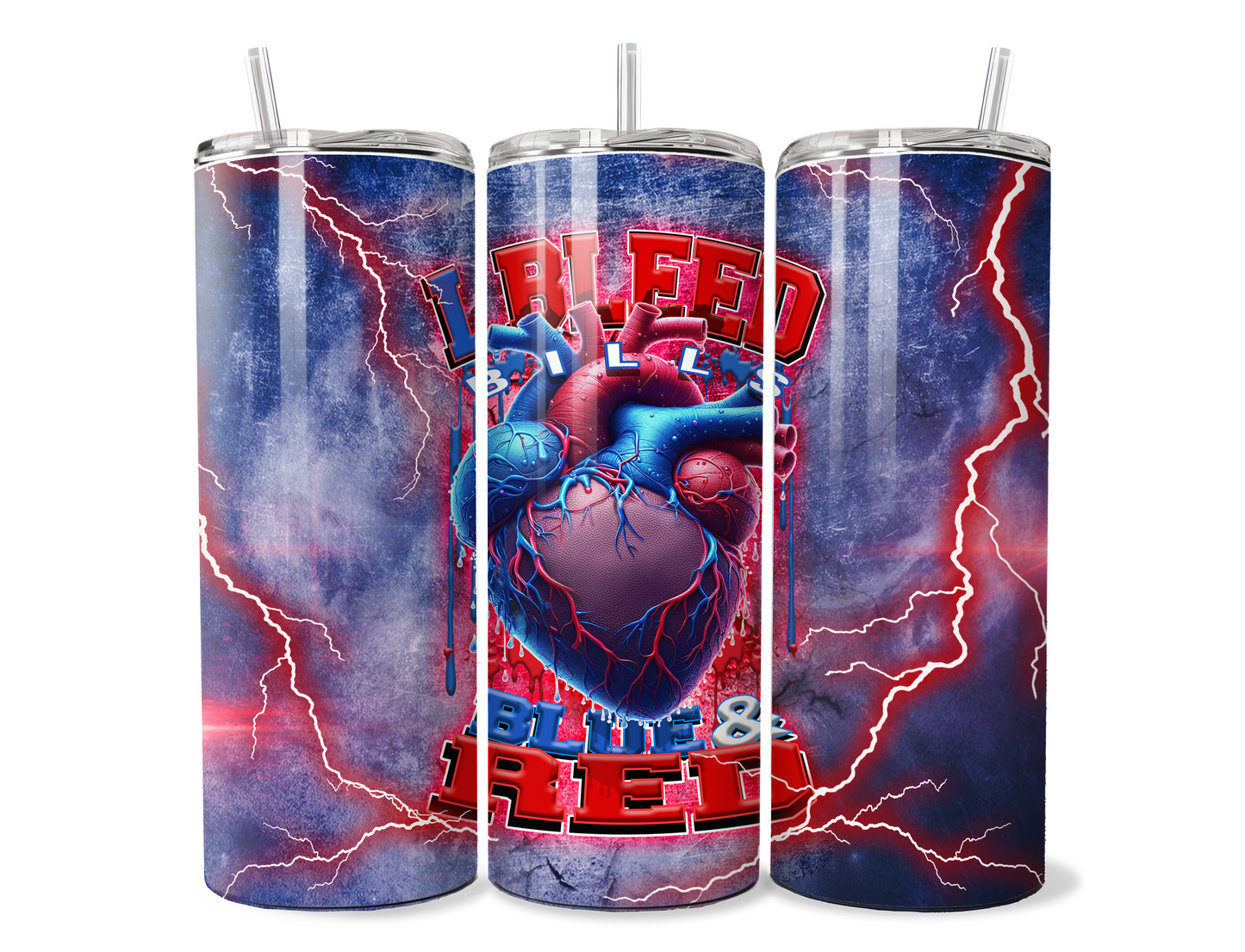 I BLEED FOOTBALL SUBLIMATION TUMBLER WRAPS  for 20oz Tumblers