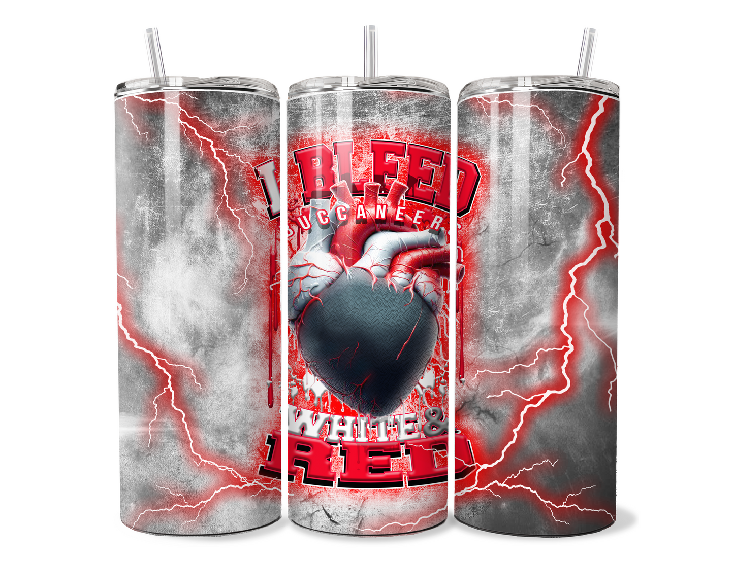 I BLEED FOOTBALL SUBLIMATION TUMBLER WRAPS  for 20oz Tumblers