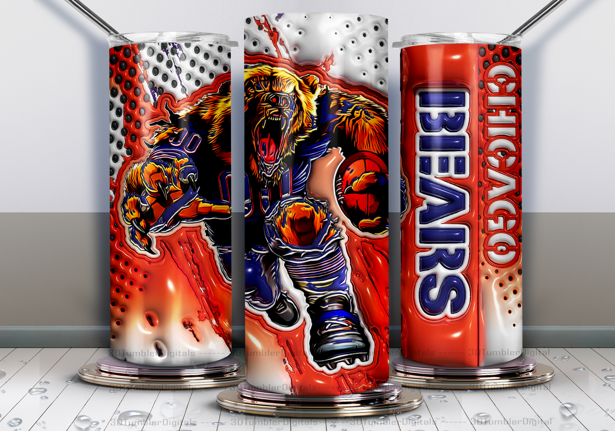 PRO FOOTBALL SUBLIMATION TUMBLER WRAPS  for 20oz Tumblers