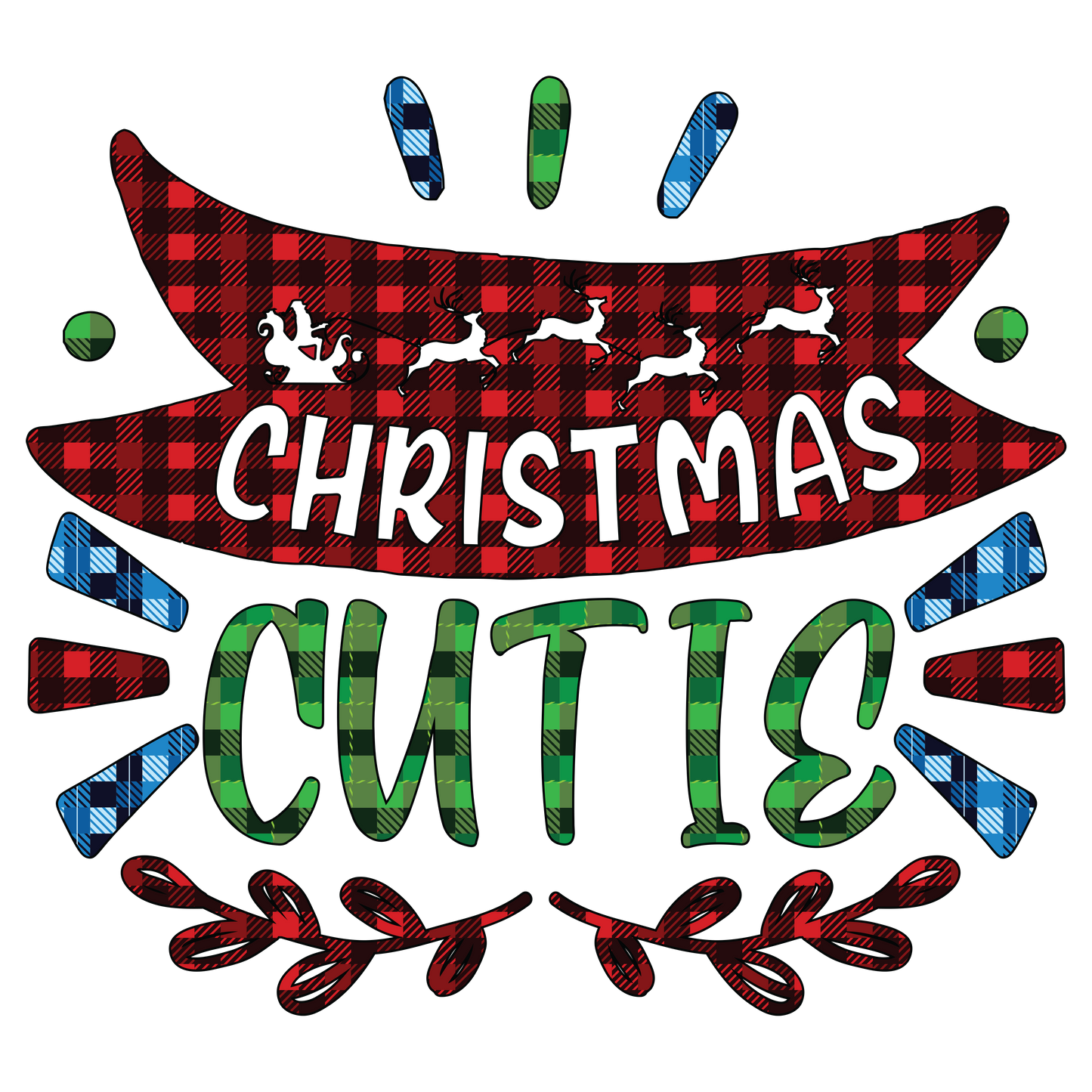 Festive Christmas Sublimation 6", 8" or 11" Transfers (2pk)