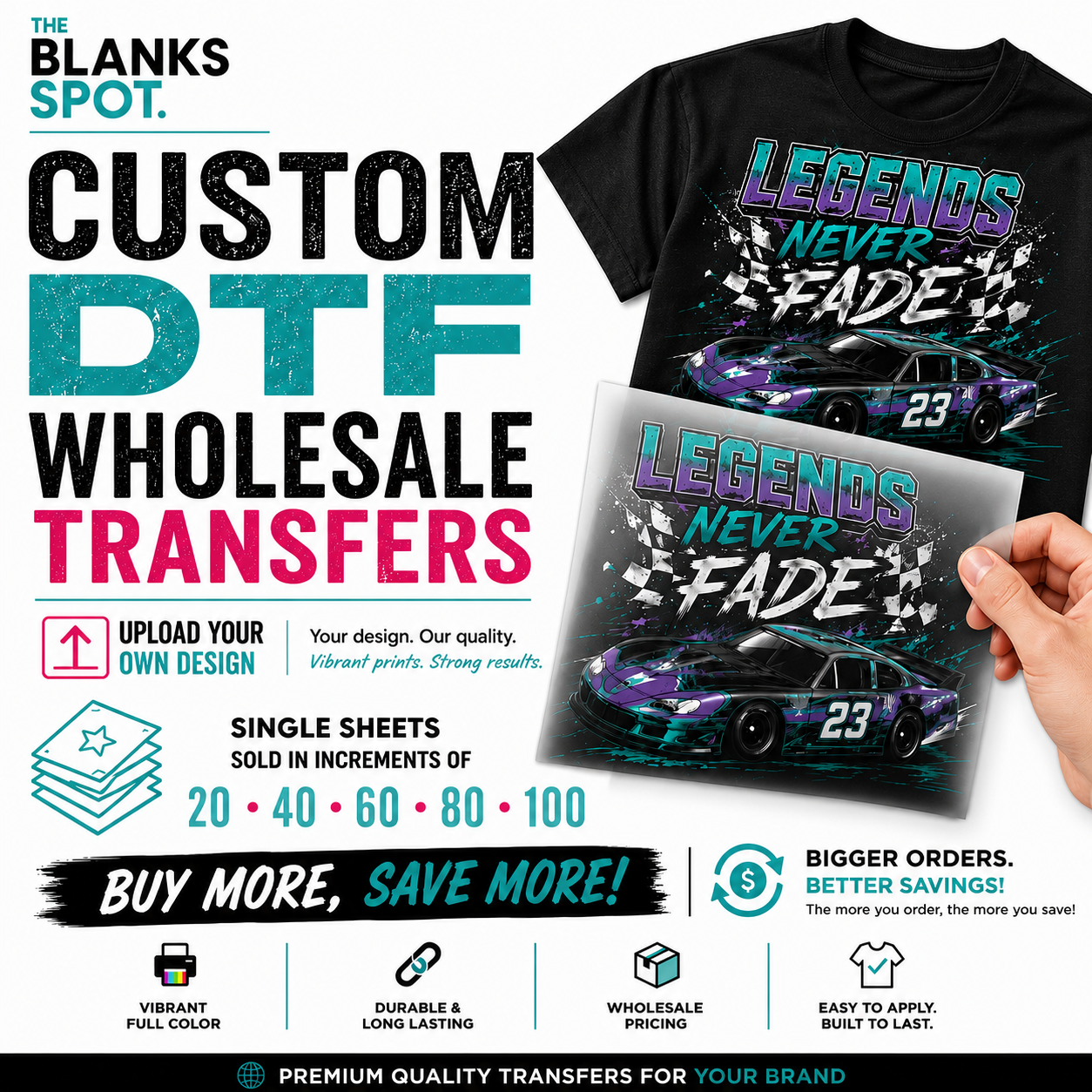 Custom DTF Wholesale Transfers - Your Design, Our Quality