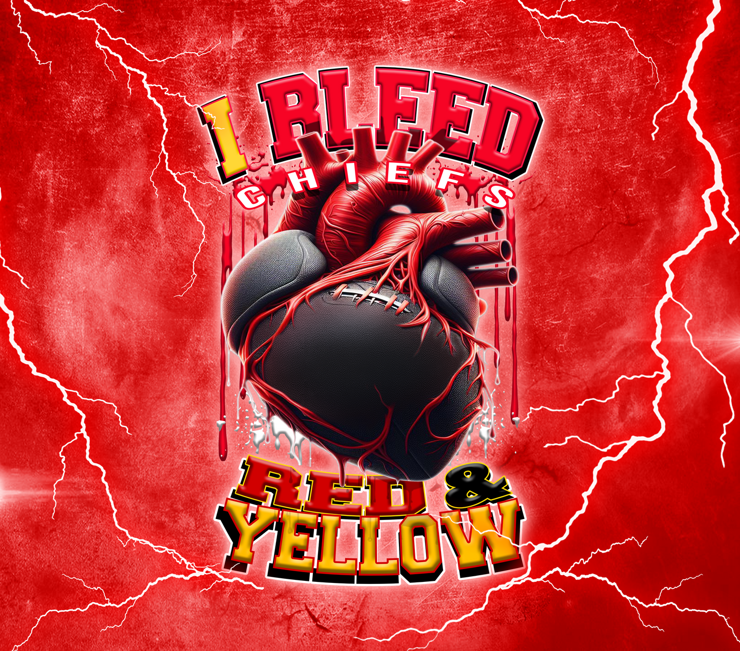 PRE-MADE ADHESIVE TRAY TABLE PRINTS (20" X 15.25") - FOOTBALL (I Bleed)