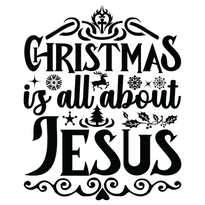 Christmas (Black) Sublimation 11" Transfers (2pk)