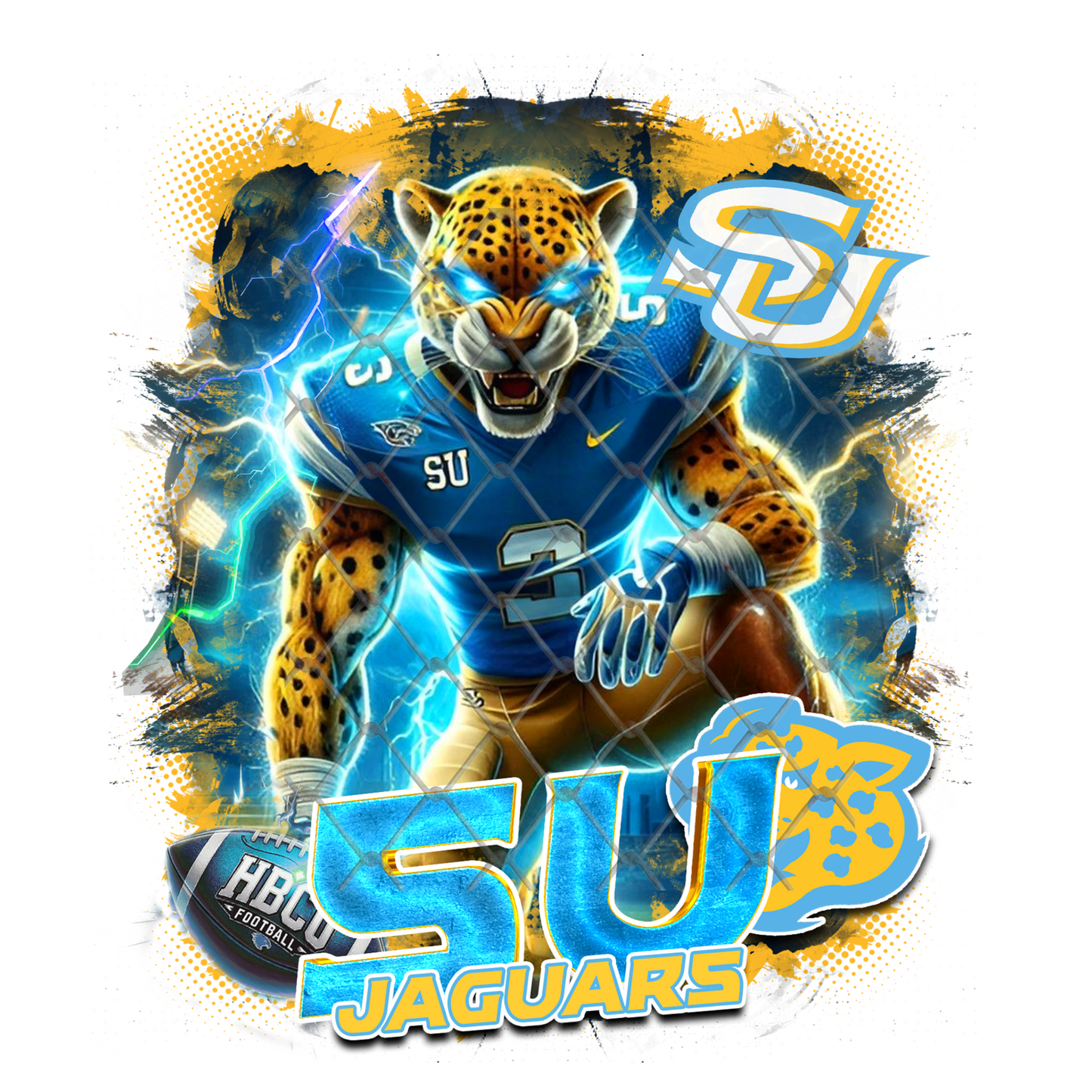 HBCU LIGHTNING FOOTBALL T-SHIRT TRANSFERS (SUBLIMATION)