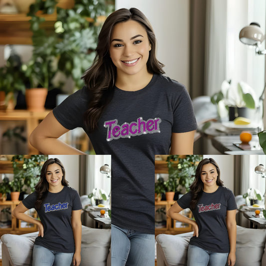 Teacher (Rhinestone Transfer)