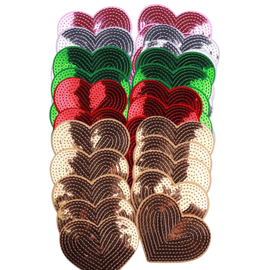 Hearts (Sequin)  Hat/Misc Patches