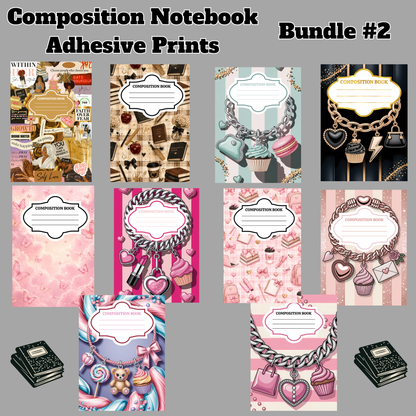 Composition Notebook Adhesive Prints