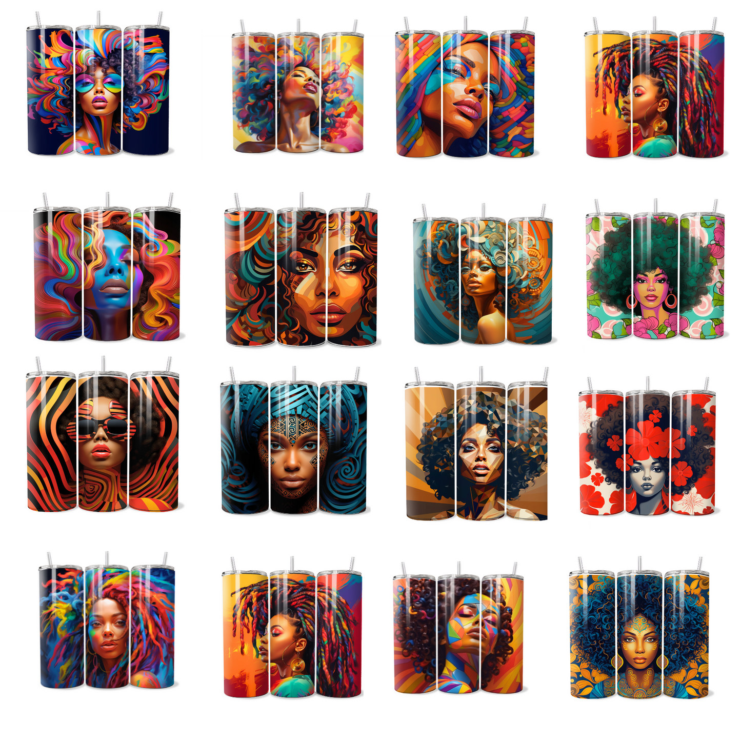 Ebony Ladies (Tumbler Wraps) (Sublimation)