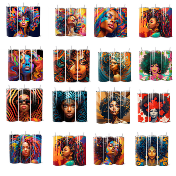Ebony Ladies (Tumbler Wraps) (Sublimation)