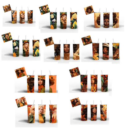 $2 Tuesday ONLY - Fall Ladies (Tumbler Wraps) (Sublimation)