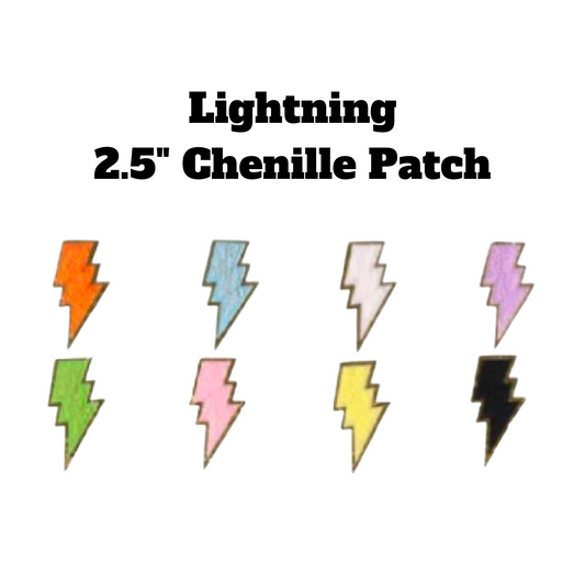 LIGHTNING (Small) Chenille Patch (2.5")