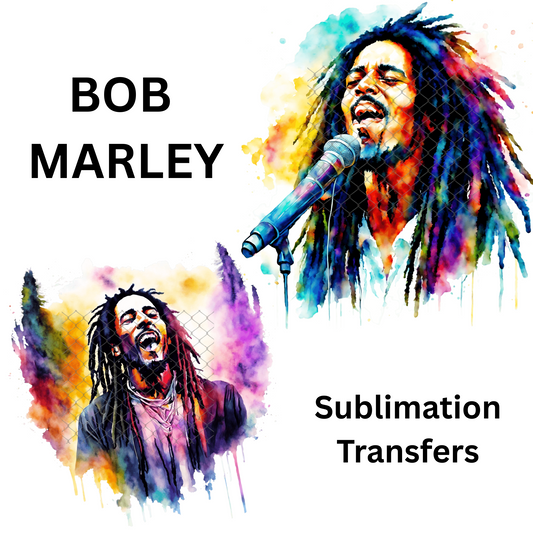 $2 Tuesday ONLY - BOB MARLEY T-Shirt Sublimation Transfers