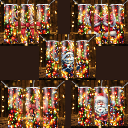 Christmas Lights TUMBLER WRAPS (2pks)