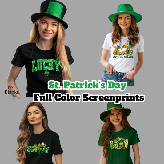 ST. PATRICK'S DAY (Full Color Clear Film Screenprint Transfer)