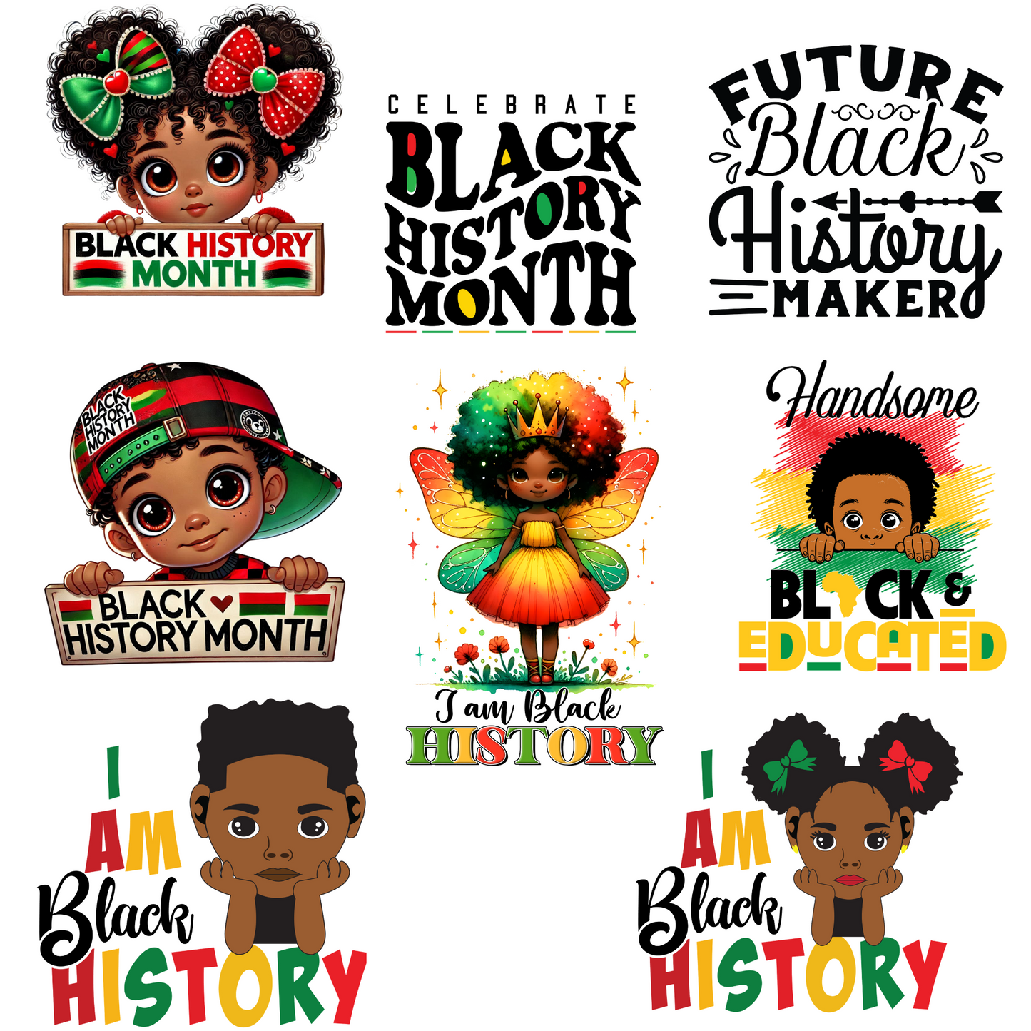 $2 Tuesday ONLY - KIDS Black History- Sublimation Transfers