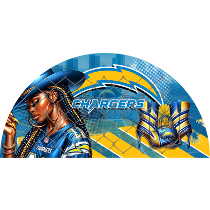 3PK - FAN & TRANSFER BUNDLE - FOOTBALL COWGIRL (Sublimation)(Ready to Press)
