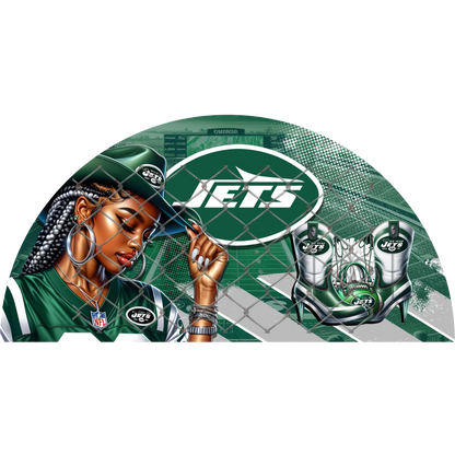 3PK - FAN & TRANSFER BUNDLE - FOOTBALL COWGIRL (Sublimation)(Ready to Press)