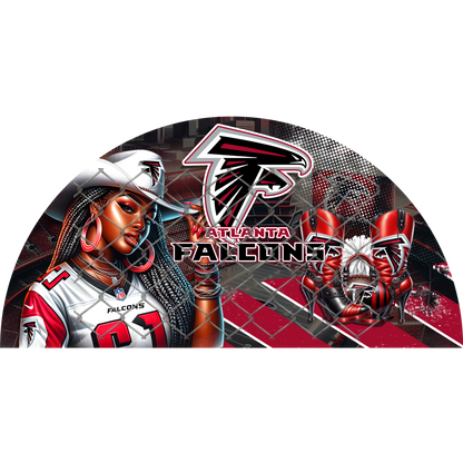 3PK - FAN & TRANSFER BUNDLE - FOOTBALL COWGIRL (Sublimation)(Ready to Press)