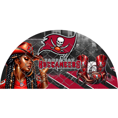 3PK - FAN & TRANSFER BUNDLE - FOOTBALL COWGIRL (Sublimation)(Ready to Press)