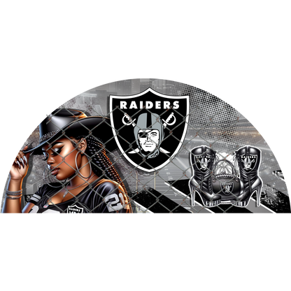 3PK - FAN & TRANSFER BUNDLE - FOOTBALL COWGIRL (Sublimation)(Ready to Press)