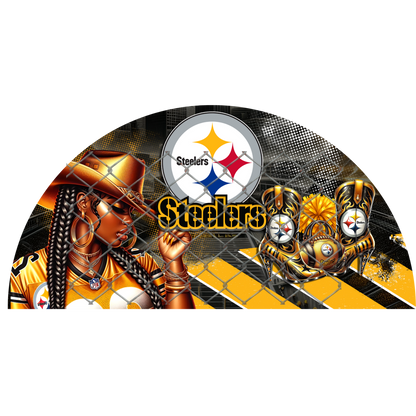 3PK - FAN & TRANSFER BUNDLE - FOOTBALL COWGIRL (Sublimation)(Ready to Press)
