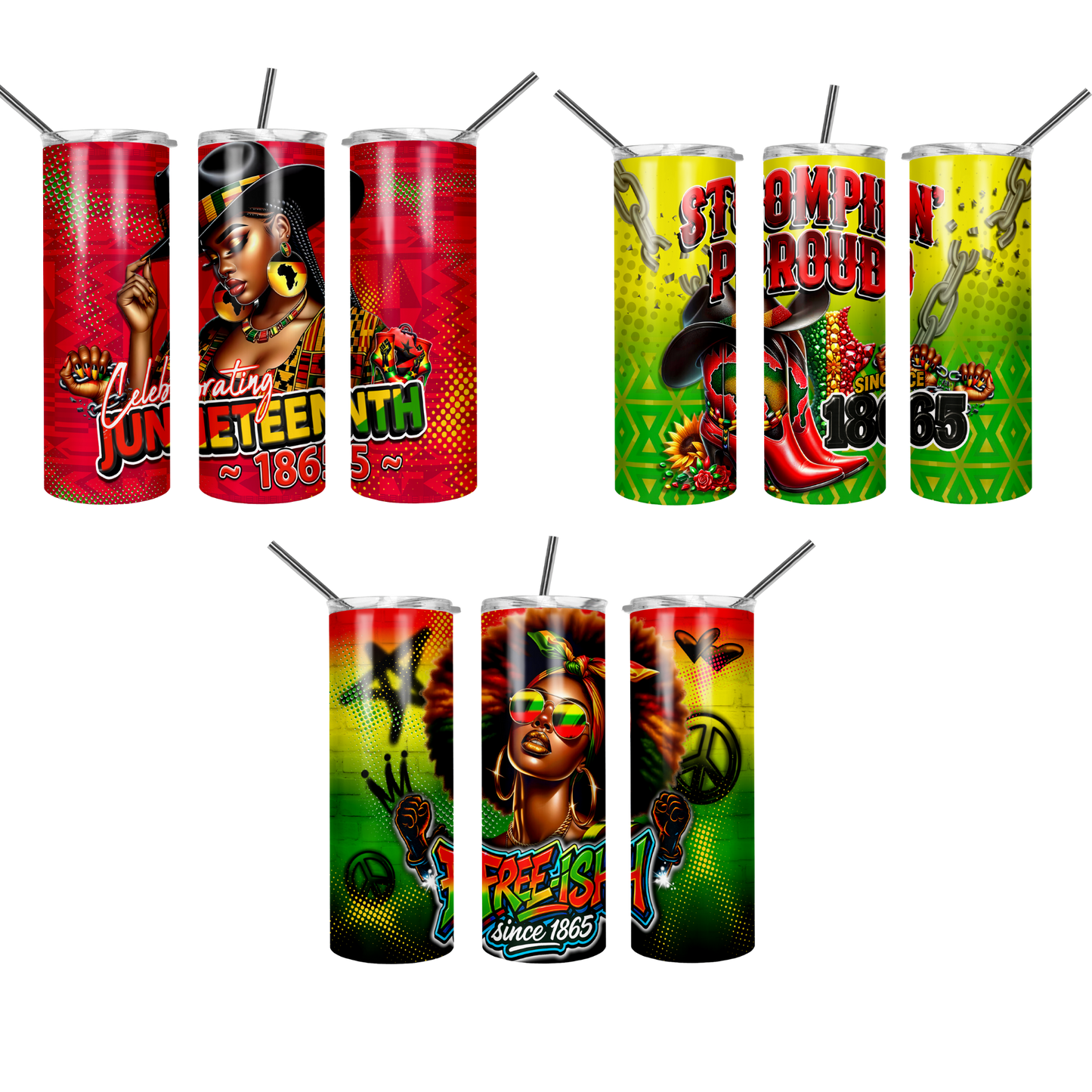 $2 Tuesday ONLY - JUNETEENTH COWGIRL (Tumbler Wraps) (Sublimation)