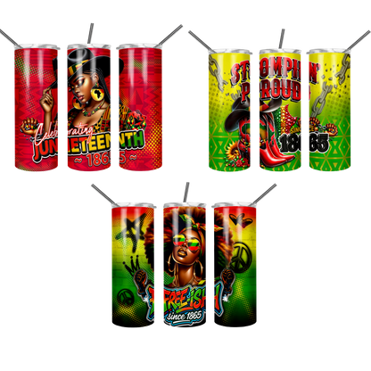 $2 Tuesday ONLY - JUNETEENTH COWGIRL (Tumbler Wraps) (Sublimation)