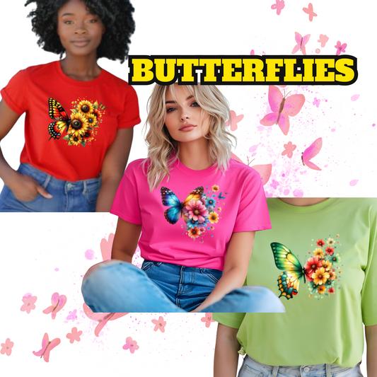 BUTTERFLY Collection (Full Color Clear Film Screenprint Transfer)