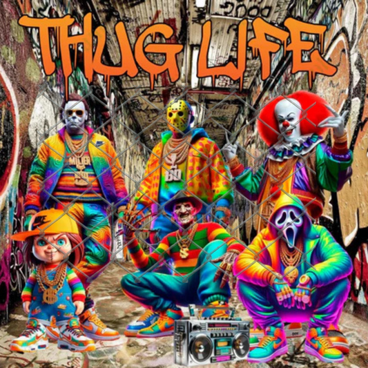 $2 Tuesday ONLY - 20oz Thug Life Halloween Sublimation Tumbler Wraps