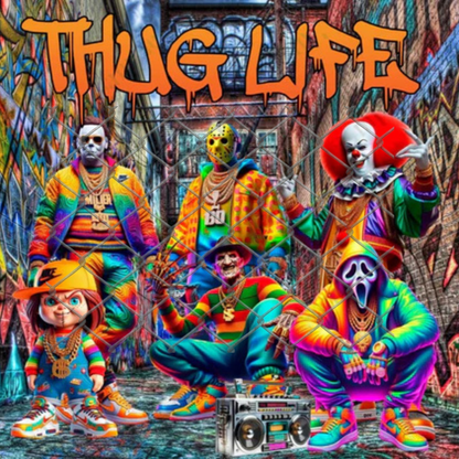 $2 Tuesday ONLY - 20oz Thug Life Halloween Sublimation Tumbler Wraps