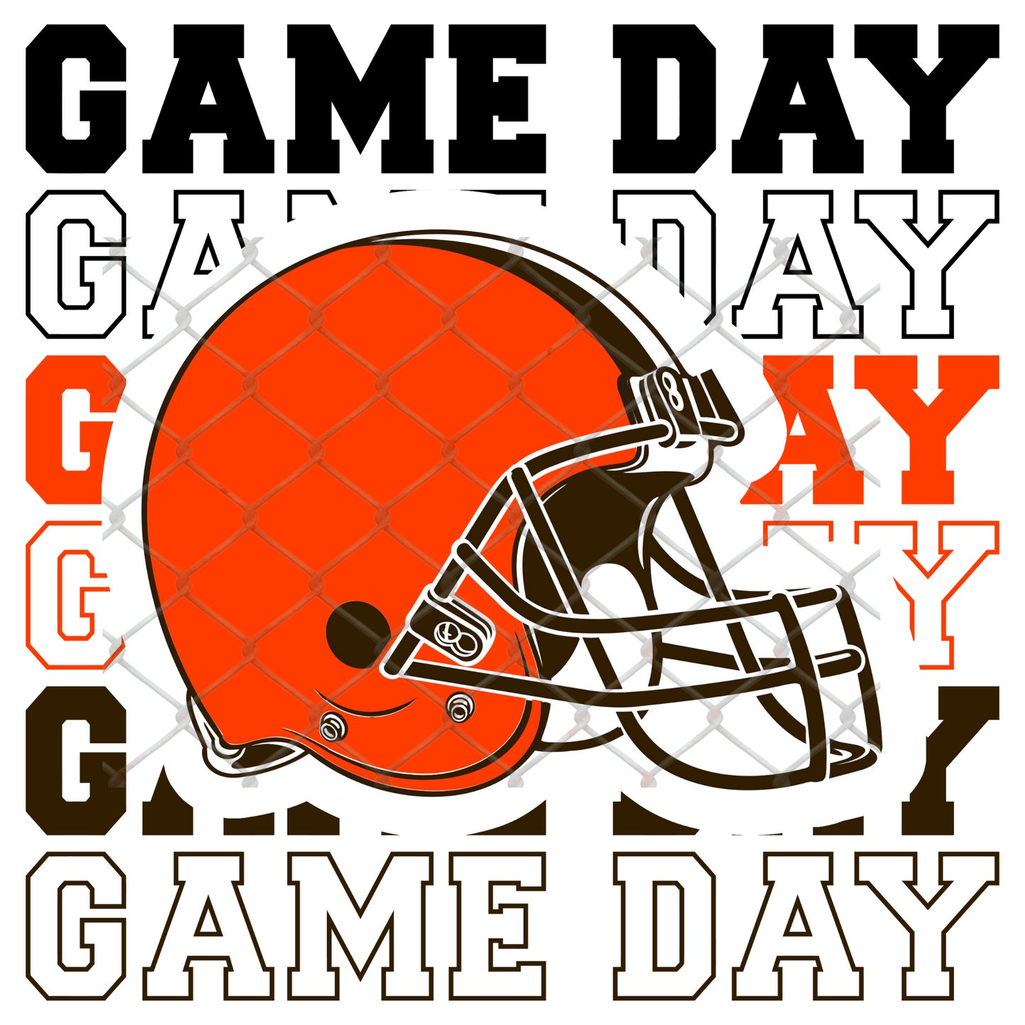 GAME DAY STACKED FOOTBALL T-SHIRT TRANSFERS (SUBLIMATION)