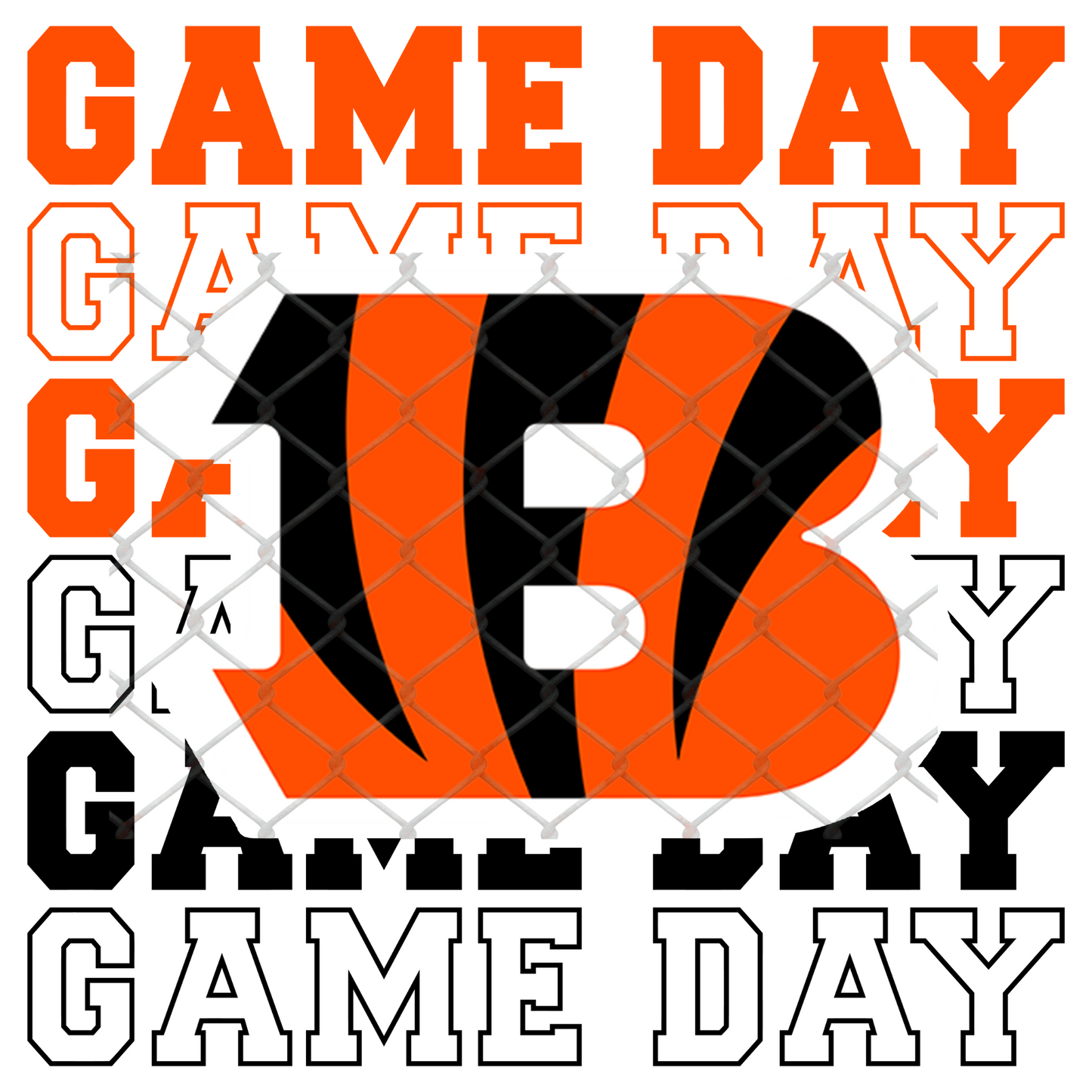 GAME DAY STACKED FOOTBALL T-SHIRT TRANSFERS (SUBLIMATION)