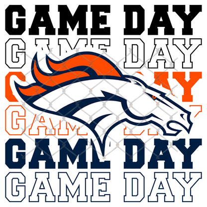 GAME DAY STACKED FOOTBALL T-SHIRT TRANSFERS (SUBLIMATION)