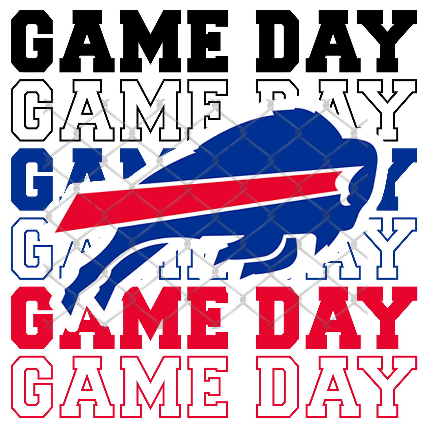 GAME DAY STACKED FOOTBALL T-SHIRT TRANSFERS (SUBLIMATION)