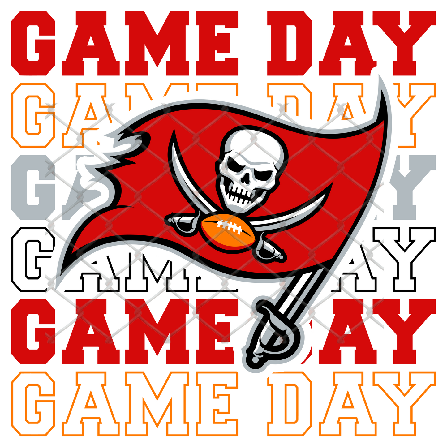 GAME DAY STACKED FOOTBALL T-SHIRT TRANSFERS (SUBLIMATION)